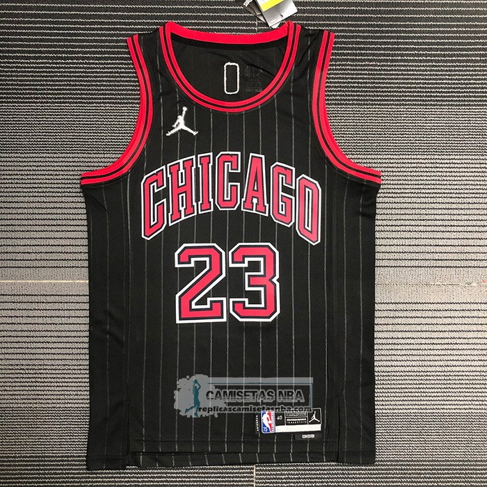 Camiseta Chicago Bulls Michael Jordan NO 23 Statement 2020-21 Negro